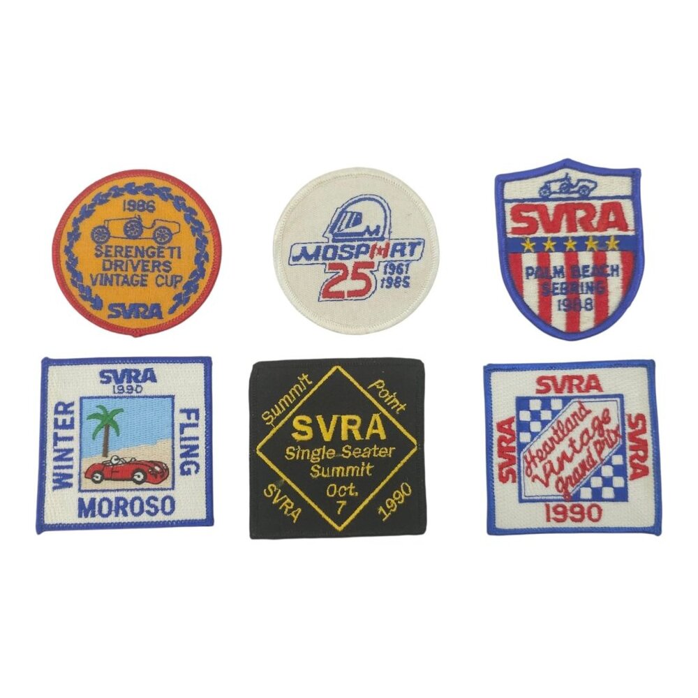 SVRA Patches Serengeti Sportscar Vintage Racing Association Heartland Lot Of 6